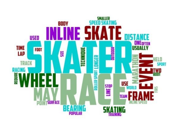 Inline Speed Skating Typography Crafting