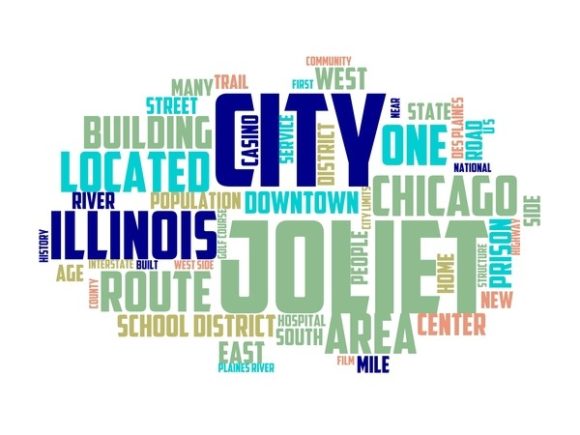 Joliet Typography Tshirt: Hand-Drawn Wordcloud Design