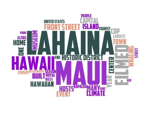 Lahaina Typography Print: A Hand-Drawn Wordcloud for Meaningful Visual Expression