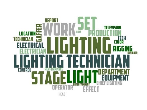 Lighting Technician Typography Crafting