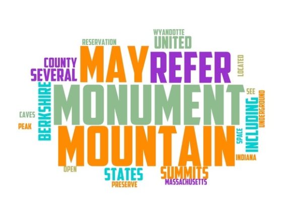 Monument Mountain Typography Sticker